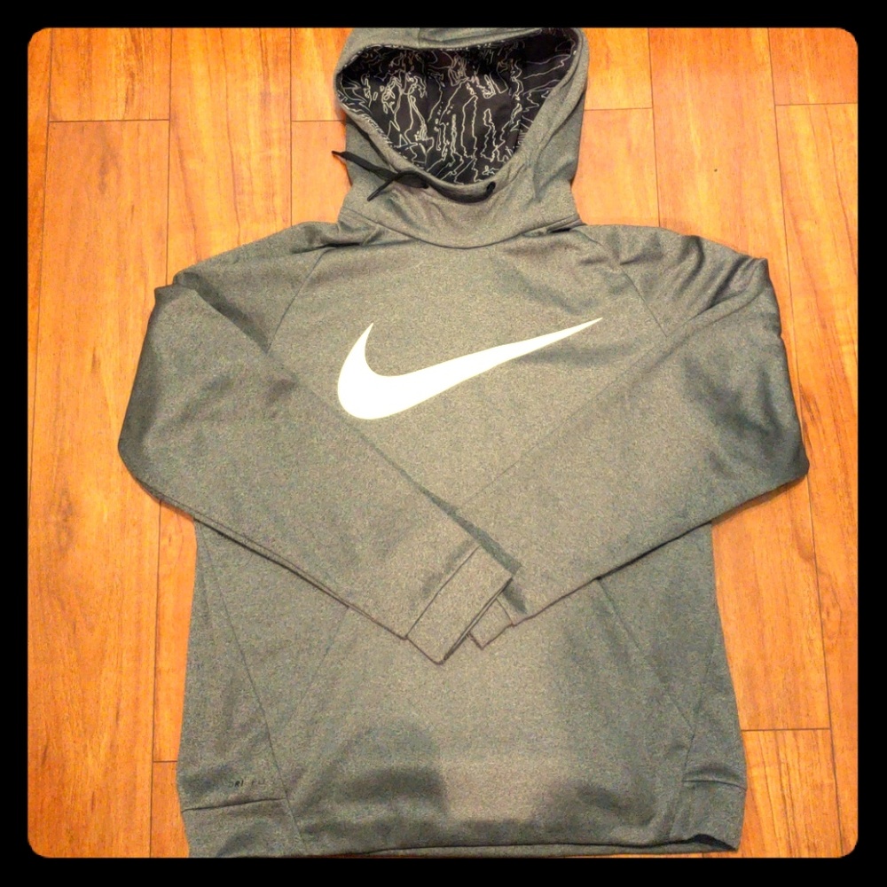 Mens Grey Nike Dri Fit hoody sz XL